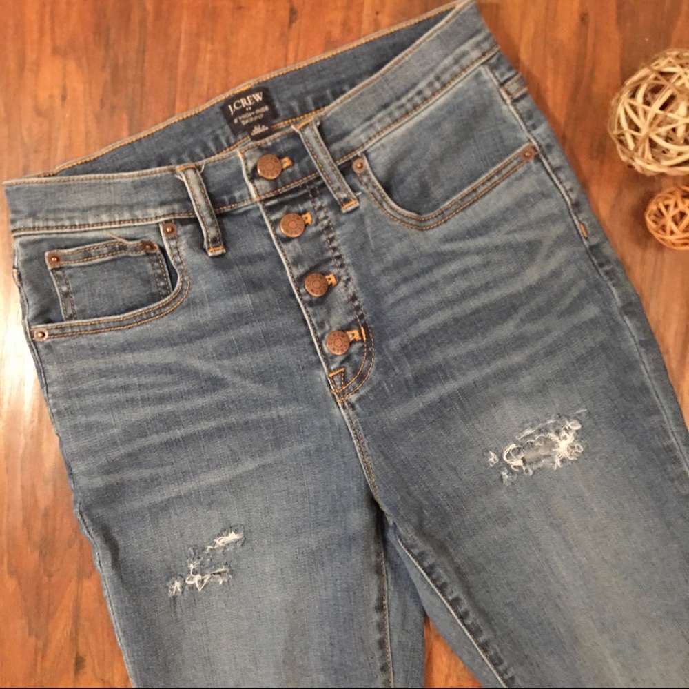 J. CREW Women’s 10” High Rise Skinny Jeans Size 27 Medium Wash - Picture 6 of 8